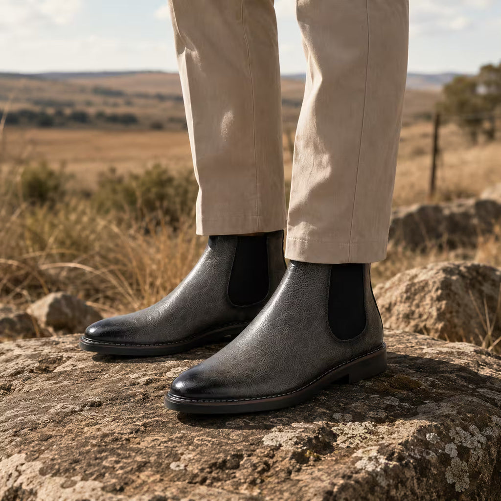 Grey Merton Chelsea Boot